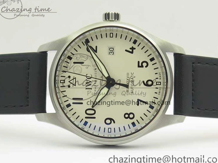 MIROTIME 0418 Efficient Mark XVIII Le Petit Prince IW327001 SS MKS 1:1 Best Edition White Dial On Leather Strap MIYOTA9015 V 7220